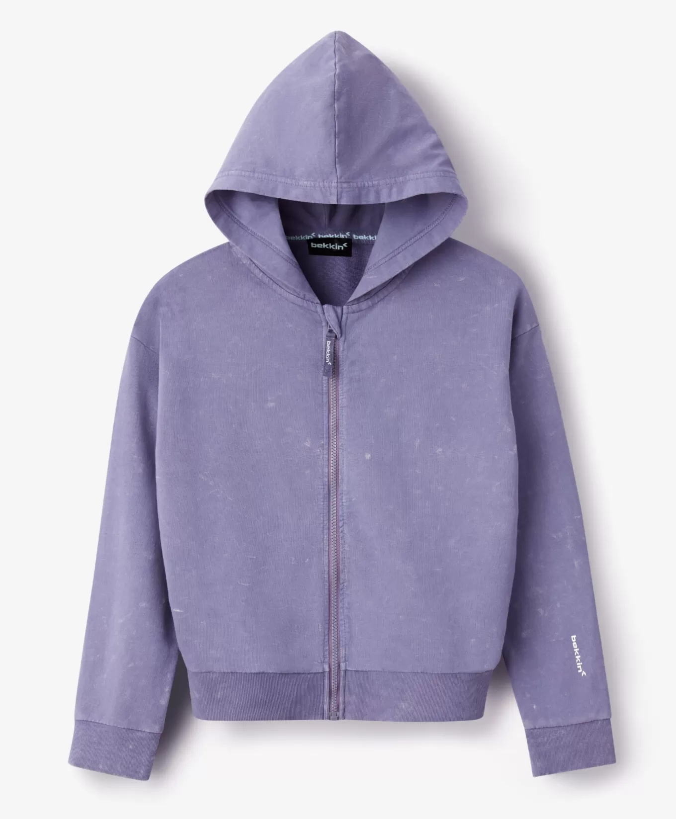 Pepco Bluza dziewczęca zapinana na zamek z efektem acid wash Bekkin 100% bawełny