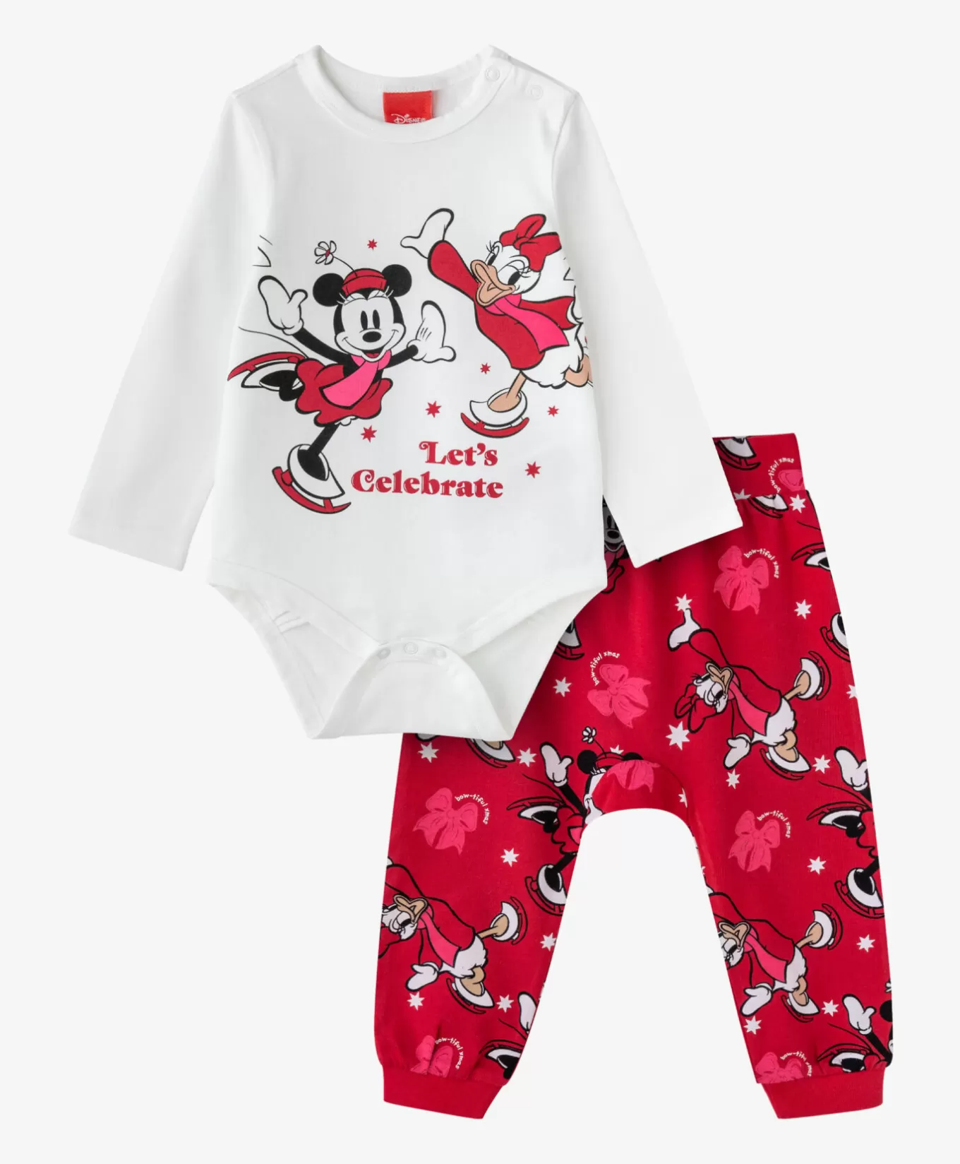 Pepco Komplet niemowlęcy dziewczęcy na licencji Disney: body i legginsy 100% bawełny