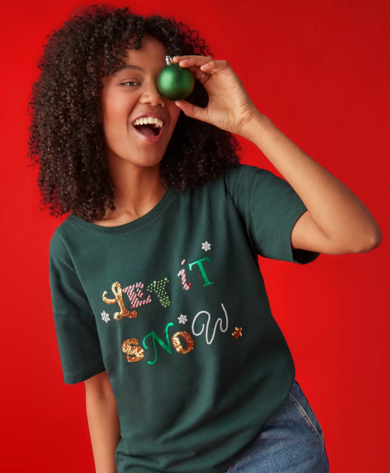 Pepco T-shirt damski z aplikacją z cekinów 100% bawełny