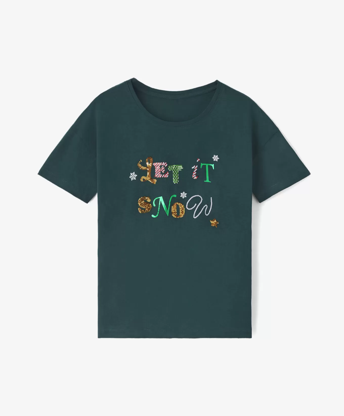 Pepco T-shirt damski z aplikacją z cekinów 100% bawełny
