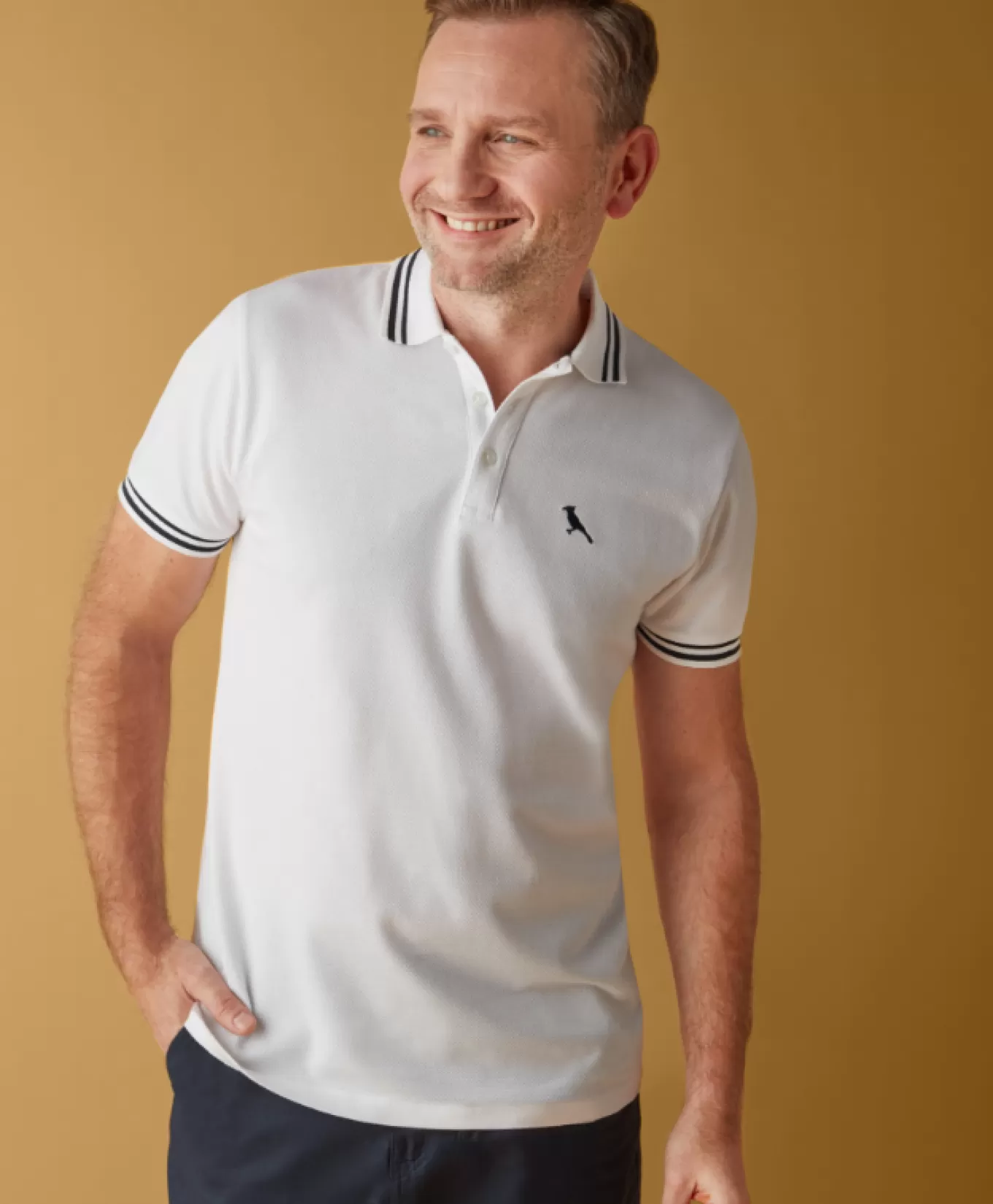 Pepco T-shirt polo męski strukturalny 100% bawełny