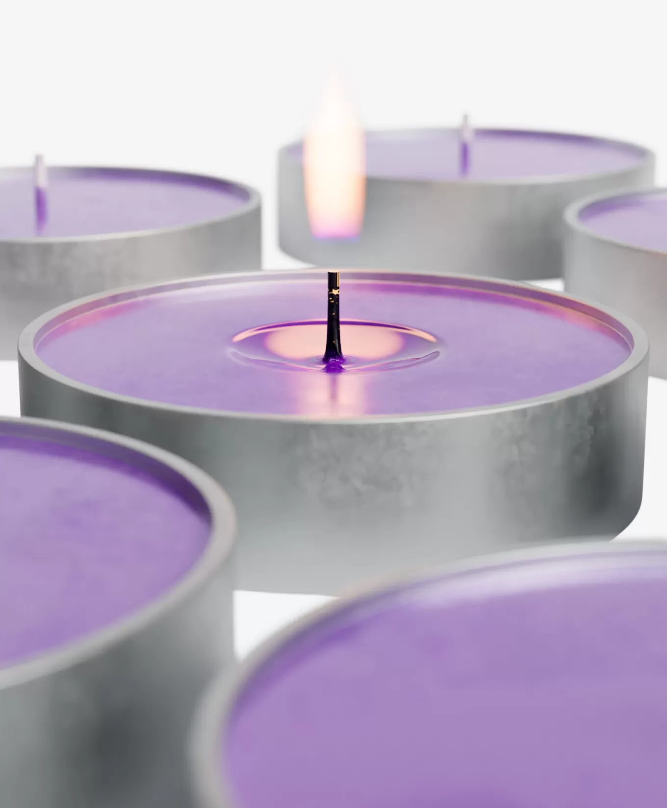 Pepco Zestaw 18 świeczek tealight Lawenda
