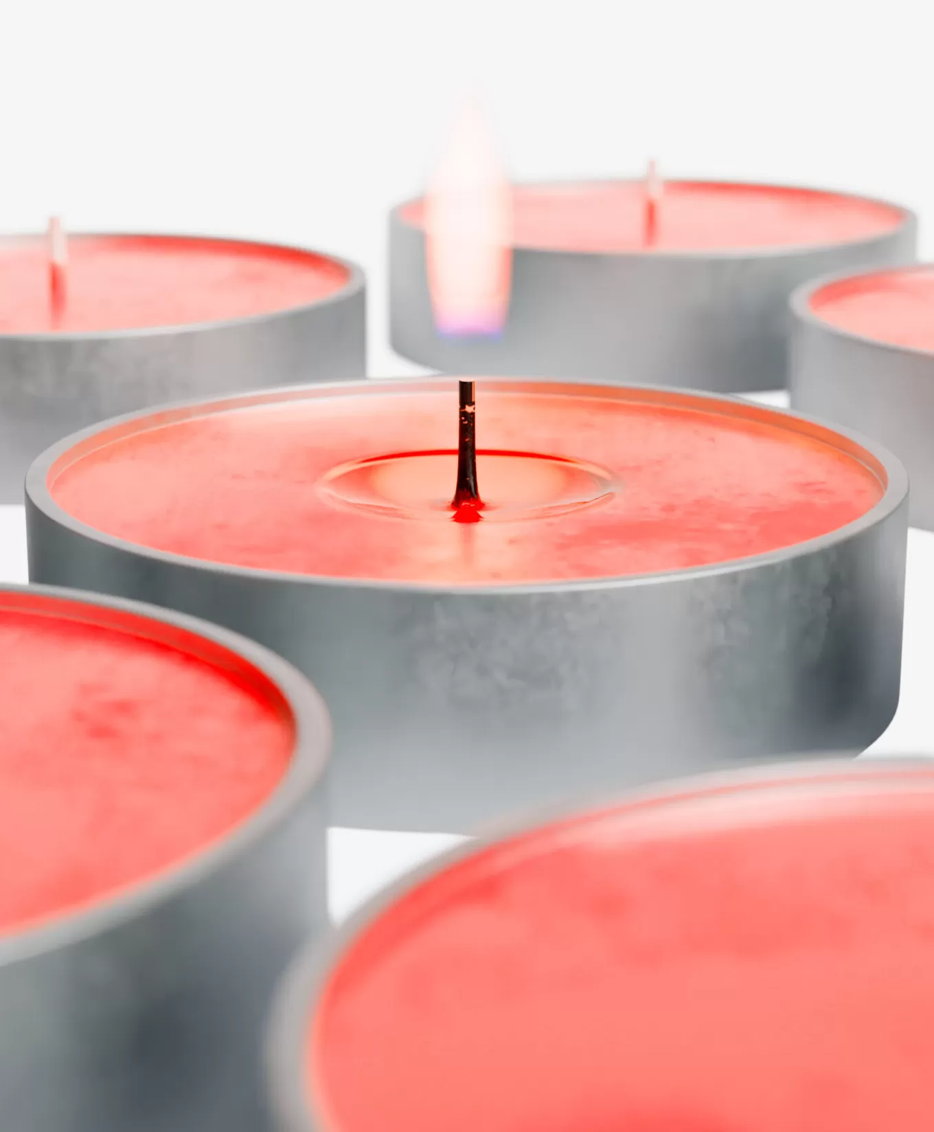 Pepco Zestaw 18 świeczek tealight Malina